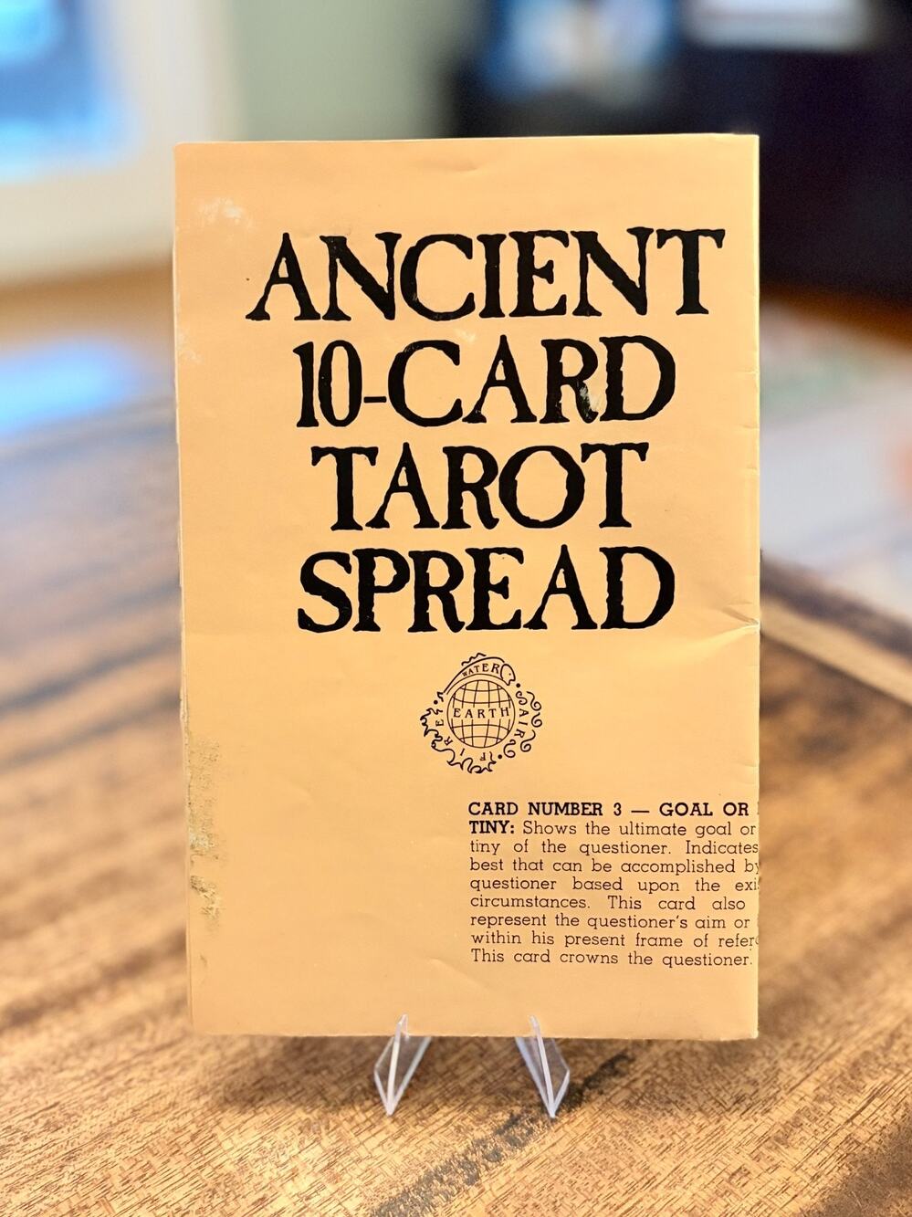 Tarot Spread Guide Ancient 10 Card U.S. Games Systems Paper Foldout 1973